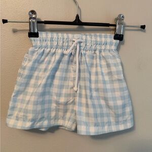 Sal & Pimenta Blue Gingham Swim Trunks